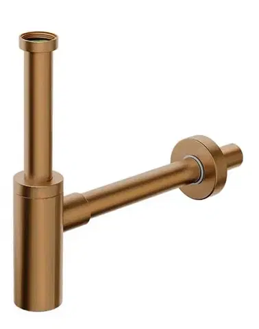 Náhradné diely a príslušenstvo BONOMINI - INOXMATER umývadlový sifón 5/4", odpad 32, nerez/meď mat 0581RG32K6