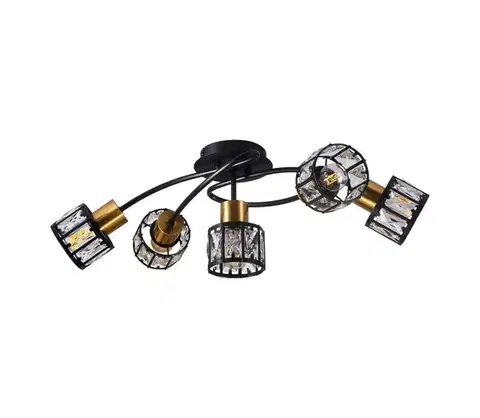 Svietidlá  Prisadený luster ZAHARA 5xE27/10W/230V čierna 336804