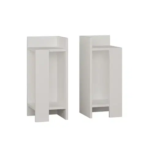 Konferenčné stolíky Nočný stolík Elos White, 2 ks
