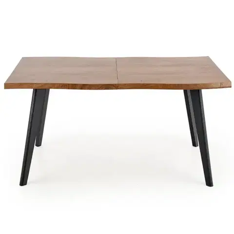 Stoly v podkrovnom štýle Rozkladací stôl Dickson 120/180x80cm Mdf/Drevo – Dub Naturalny/Čierna
