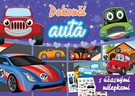 Nalepovačky, vystrihovačky, skladačky Dokonči autá