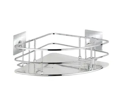 Svietidlá WENKO 23856800-Polica TURBO-LOC QUADRO ED. 27,5x19,3 cm nerez/lesklý chróm 23856800