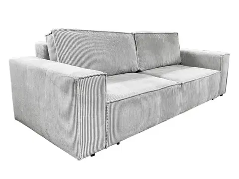Pohovky a gauče KONDELA Harpera Big Sofa rozkladacia pohovka s úložným priestorom svetlosivá