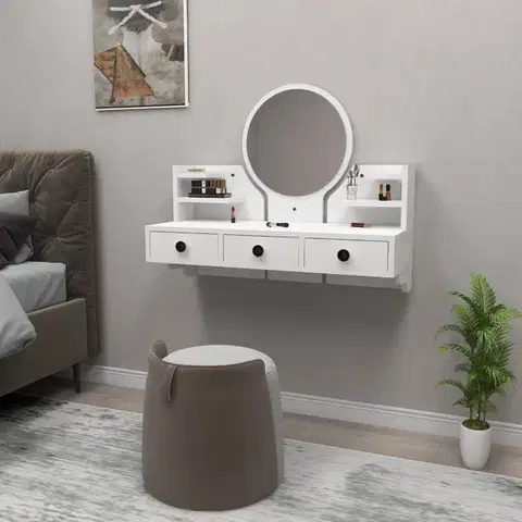 Toaletné Toaletný stolík Polina - White