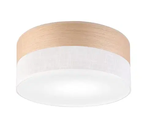 Svietidlá  Stropné svietidlo SIRJA WOOD 1xE27/15W/230V pr. 35 cm biela/dub LM-1.261/BIAŁY