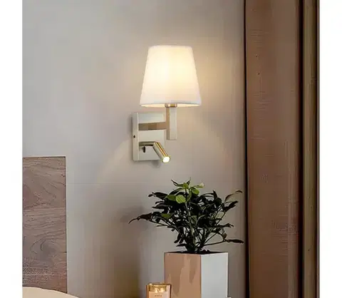 Svietidlá BRILAGI - LED Nástenná lampa DEYA 1xE14/40W/230V + LED/3W biela/matný chróm BRI203