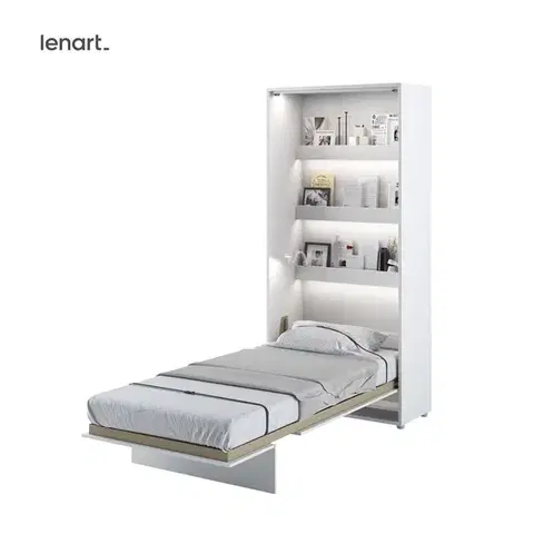 Postele Dig-net nábytok Sklápacia posteľ Lenart BED CONCEPT BC-03 biela | 90 x 200 cm