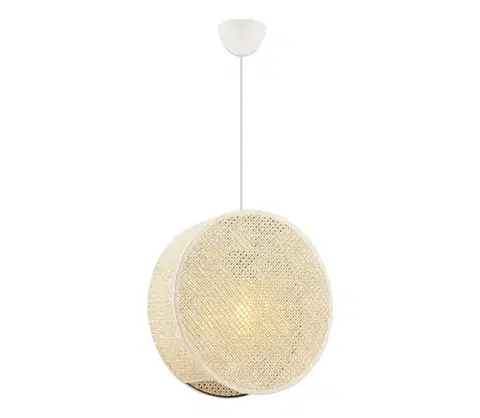 Svietidlá  Závesné svietidlo na lanku BIG DRUM 1xE27/60W/230V krémové 390FLH2521