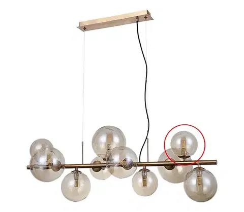 Lampy  - Náhradné sklo k lustru a nástennému svietidlu CANELLO G9 pr. 11 cm hnedá CZ.PND-406007-HBR.11