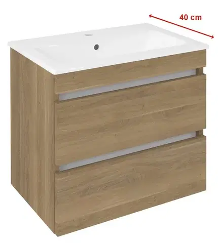 Kúpeľňový nábytok SAPHO - EZARA umývadlová skrinka 58x54x39cm, dub cuneo EZ592-2525