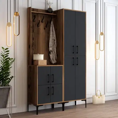 Predsieňové steny Predsieňová stena Berlin BA - Walnut, Anthracite