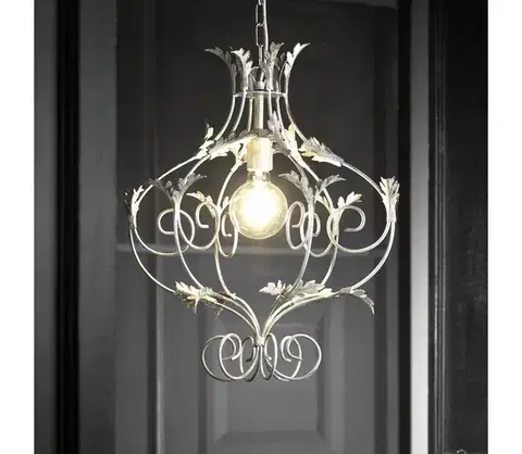Svietidlá ONLI - Luster na reťazi CONTESSA 1xE27/22W/230V strieborná 1735/SA