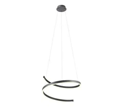 Svietidlá Redo 01-4015 - LED stmievateľný luster na lankách SCROLL LED/38W/230V čierny 01-4015