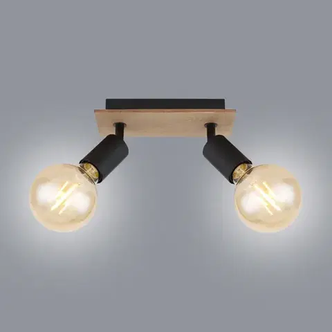 Moderné lampy do obývačky Stropné svietidlo  54008-2H čierno-hnedé LS2
