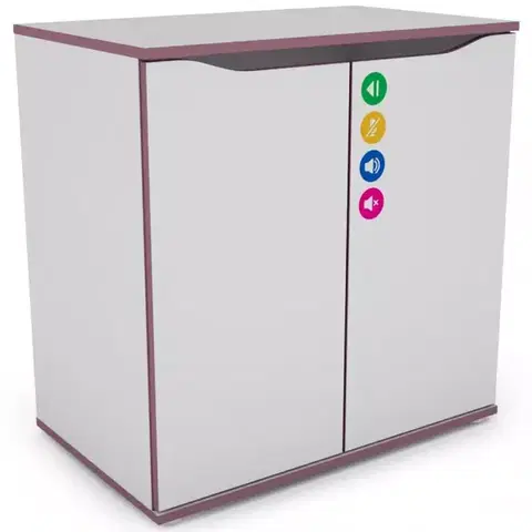 Komody do detskej izby Komoda Matrix 75 2d biela/fialový