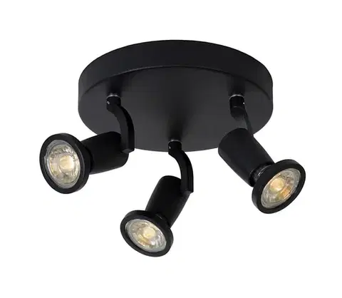 Svietidlá Lucide 11903/15/30 - LED bodové svietidlo JASTER-LED 3xGU10/5W/230V čierne 11903/15/30