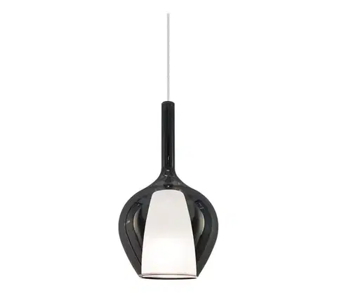 Svietidlá Ideal Lux - Závesný luster na kábli KALIQUE 1xE27/42W/230V priemer 18 cm dymová čierna 359861