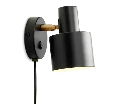 Svietidlá Halo Design 746880 - Nástenné bodové svietidlo VOGUE 1xE27/40W/230V čierna/mosadz 746880