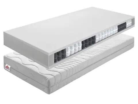 Matrace KONDELA BB Texel Alergik New pružinový matrac 90x195 cm taštičkové pružiny / plsť / polyuretánová pena