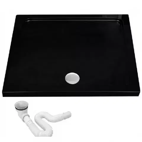 Sprchové vaničky Vanička štvorcová Savoy Rea K4804 black 80x80