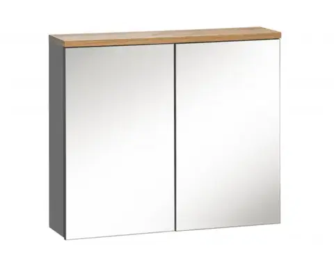 Skrinky do kúpeľne ArtCom Zrkadlová skrinka BALI Grafit 841 | 80 cm