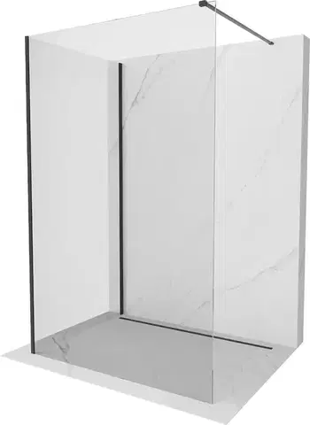 Sprchové dvere MEXEN/S - Kioto Sprchová zástena WALK-IN 120 x 120, transparent, čierna 800-120-212-70-00-120