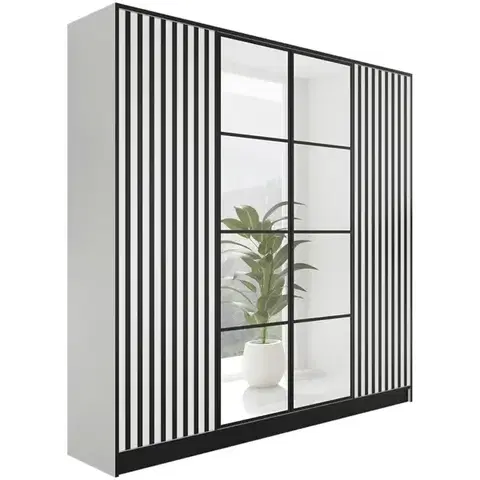 Šatníkové skrine Skriňa Eden 4d 207 Biela 3