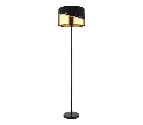 Lampy Globo 54046S - Stojacia lampa OR 1xE27/60W/230V pr. 35 cm čierna/zlatá 54046S