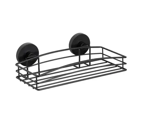 Svietidlá WENKO 24732100-Polička VACUUM-LOC RUND SCHW 26x14 cm čierna 24732100