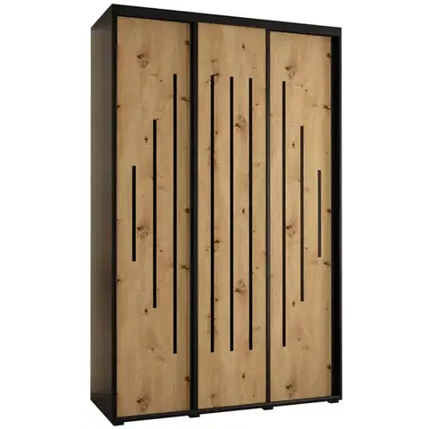 Šatníkové skrine Skriňa 45 Canaris 12 170 čierna/artisan/čierna