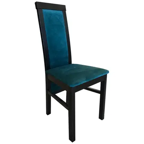 Čalúnené stoličky Stolička W80 čierne monolith 37