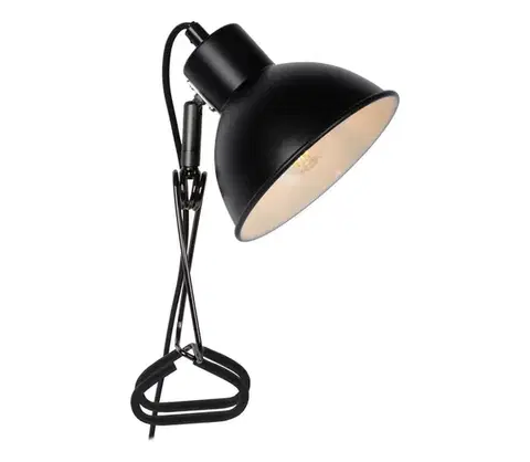 Lampy Lucide 45987/01/30 - Lampa s klipom MOYS 1xE27/40W/230V čierna 45987/01/30