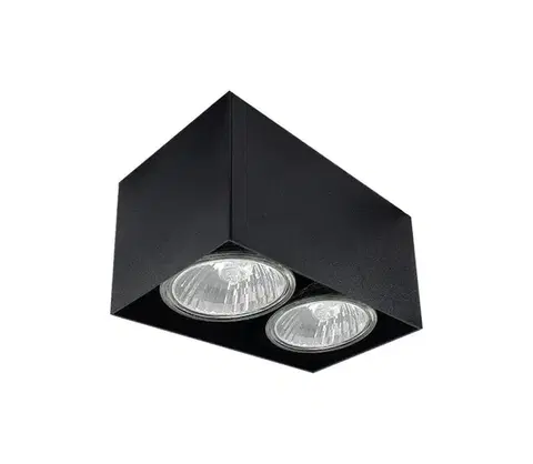 Svietidlá - Brosline 1076 - Bodové svietidlo CAGE 2xGU10/10W/230V čierne 1076