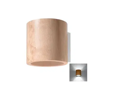Svietidlá  SL.0490 - Nástenné svietidlo ORBIS 1xG9/40W/230V drevo SL.0490