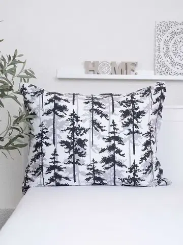 Dekoračné obliečky MKLozkoviny.sk Bavlnená obliečka na vankúš Renforcé 70 × 90 cm – Les-  -