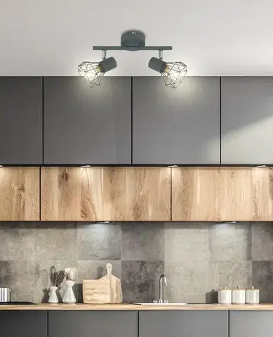 Nástenné svetlá Nástenná lampa Verve, pásik E14, matná sivá