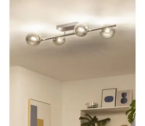 Svietidlá BRILAGI - LED prisadený luster MILLA 4xG9/3W/230V čierny chróm/dymová 7010-4CS