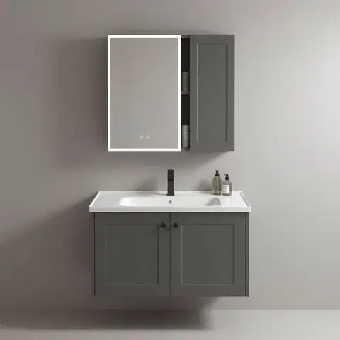 Kúpeľňový nábytok REA - Súprava kúpeľňového nábytku s umývadlom Monti 60cm Grey REA-M0015