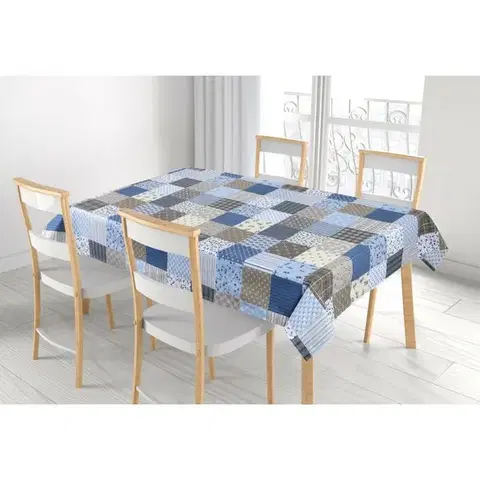 Obrusy Bellatex Obrus ​​Adela Patchwork modrá, 120 x 140 cm, 120 x 140 cm