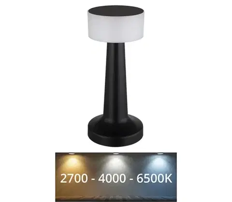 Lampy Globo 58447S - LED stmievateľná dotyková stolná lampa ANGELIKA LED/1W/3,7V čiern 58447S