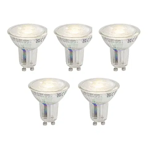 LED osvetlenie Sada 5 stmievateľných LED žiaroviek GU10 50 3,9 W 450 lm 3000 K Longlife