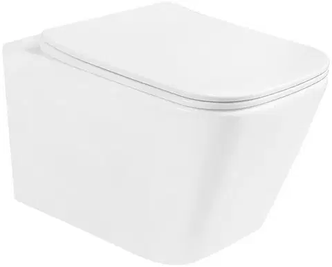 Záchody MEXEN/S - Teo Závesná WC misa vrátane sedátka s slow-slim, duroplast, biela 30850600