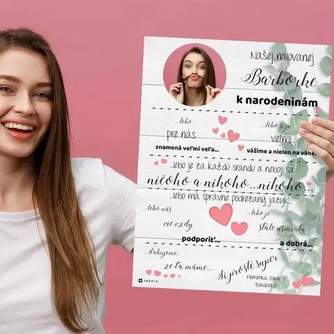 Tabuľky s venovaním (darčeky) Darček pre kamarátku - Vtipné blahoželanie k sviatku - tabuľka