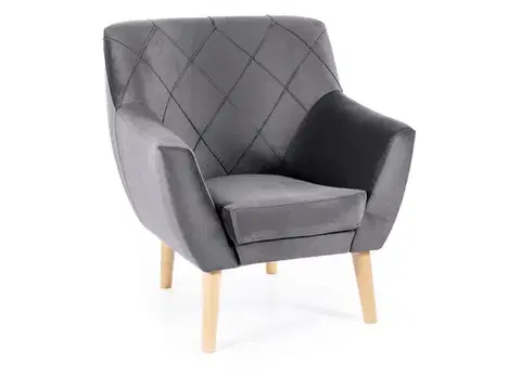 Kreslá Kreslo KIER 1 VELVET buk Signal