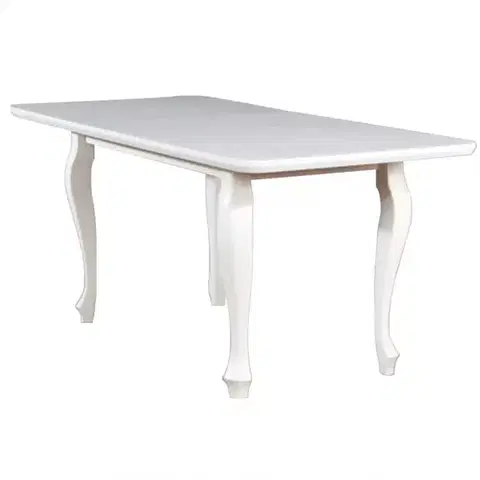 Jedálenské stoly Rozkladací stôl ST43 140/180x80cm biely