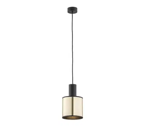 Svietidlá Argon 4248 - Luster na lanku HERMAN 1xE27/15W/230V mosadz/čierna 4248