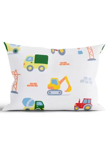 Dekoračné obliečky MKLozkoviny.sk Bavlnená obliečka na vankúš Renforcé 50 × 70 cm - Autá-  -
