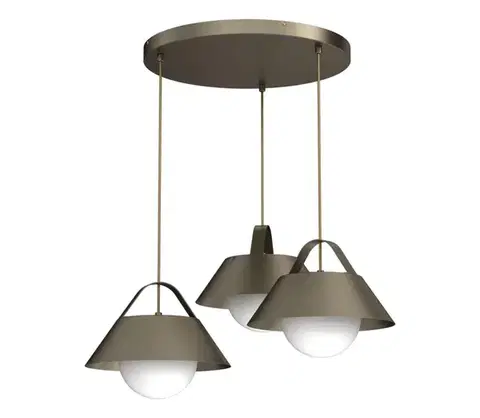 Svietidlá  Luster na lanku FUNDA 3xE27/15W/230V bronzový 4214A