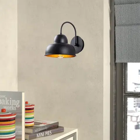 Nástenné svetlá Nástenná lampa Berceste - 180BLACK-A
