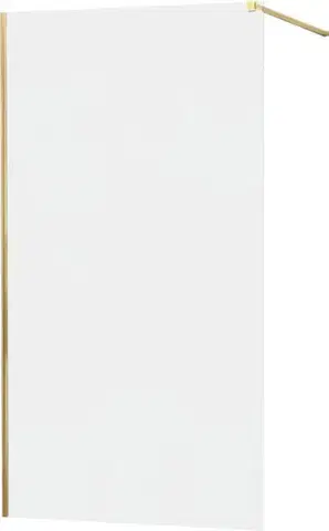 Sprchové dvere MEXEN/S - KIOTO Sprchová zástena WALK-IN 100x200 cm 8 mm, zlatá, matné sklo 800-100-101-50-30